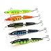 Kredy 5pcs/lot 10.5cm 4.13'' 3D Fishing Eyes Laser Line Hard Minnow Baits Life-Like Swimbait Fishing Lures Bass Crankbait Tackle for Pikes/Bass/Trout/Walleye/Redfish/Catfish/Grouper/Luce