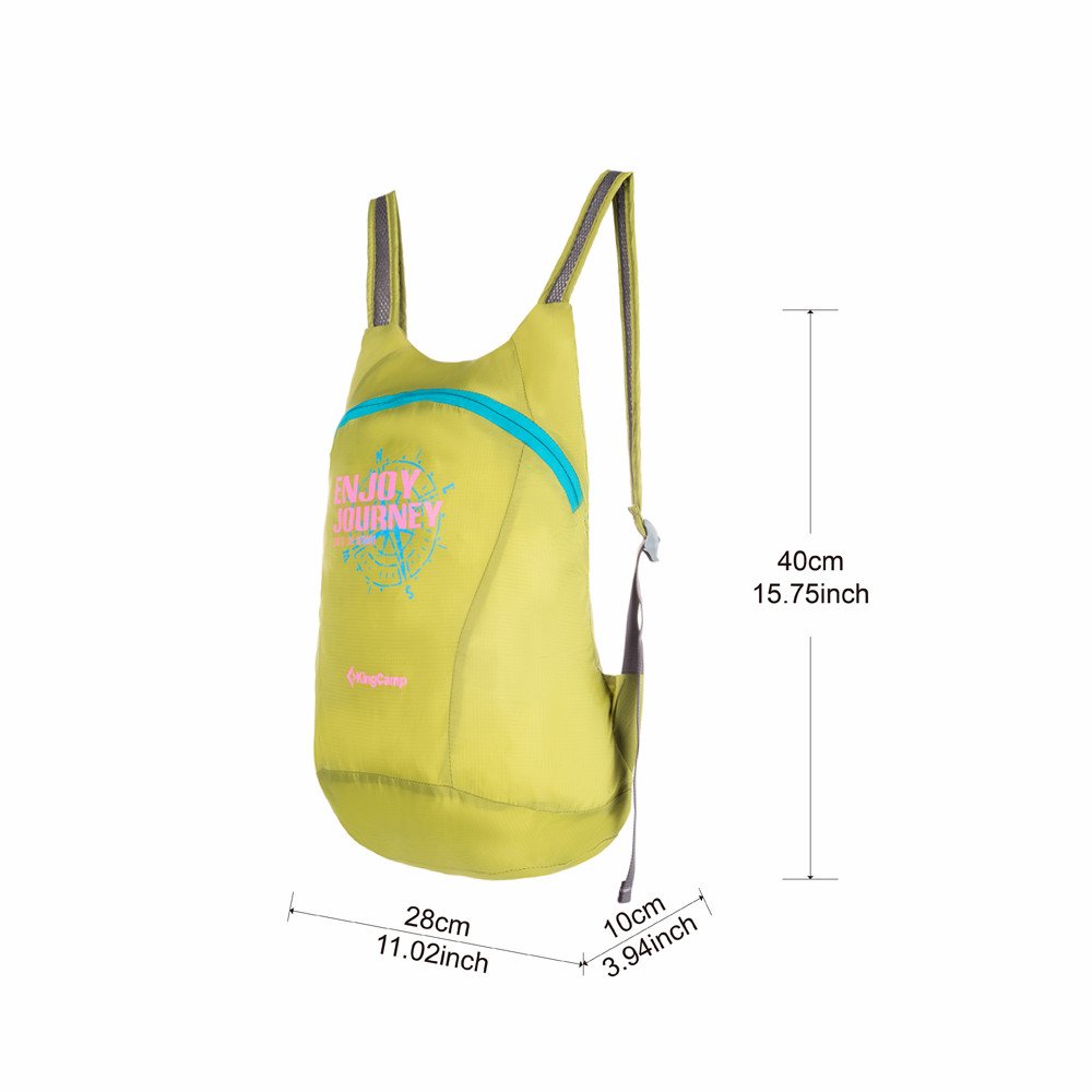 KingCamp 12L Ultralight Handy Packable Camping Hiking Travel Backpack Daypack (Green)