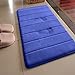 2 Pack Microfiber Memory Foam Bath Mats Bathroom Rug Non Slip Bath Mat Quick Drying and Maximum Absorbency (17 x 24 inches, Blue)