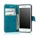 iPhone 6 Leather Case - Emixc Premium PU Leather Flip Folio Wallet Case Card Slot Kickstand Shock Absorbing Soft TPU Inner Bumper Protective Cover With Hand Strap For iPhone 6/6S 4.7 Inch