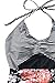 CUPSHE Women's One Piece Swimsuit Stripe Floral Halter Cutout Beach Swimwear, L