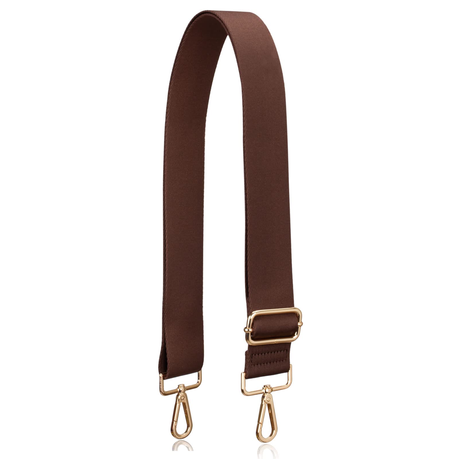 Photo 1 of Allzedream Thick Purse Strap Wide Adjustable Replacement Crossbody Bag Handbag (Dark Brown-Gold Hardware)