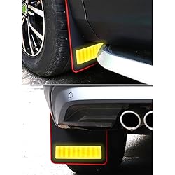 2 Pcs Car Mud Flaps Reflective Soft Rubber Splash
