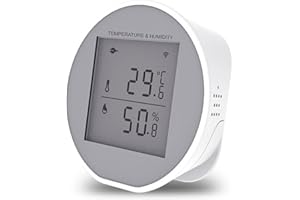 Smart Temperature Humidity Monitor, for Wine Cellars Greenhouses Basements ¨C LCD Display, Alexa & TUYA Compatible