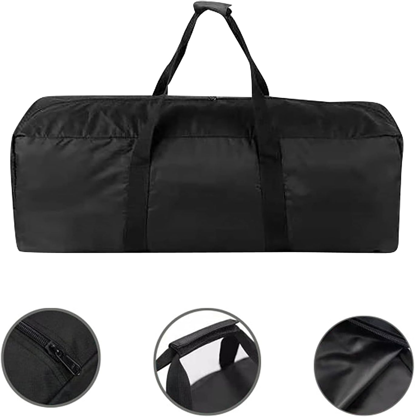 Yolaka Oversize 45 Inch Travel Sports Equipment Long Bag Heavy Duty Zipper Duffelbag Waterproof Black