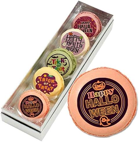 Amazon ハロウィン お菓子 メッセージマカロンで差をつけるハロウィンパーティ 人気の5つのフレーバーで美味しい 5個セット 手作り スイーツ ギフト 芦屋スイーツ ケーキ 洋菓子 通販