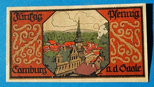 Germany 50 &amp; 10 Pfennig 1921 Set of 2 Uncirculated Notgeld Currency - Camburg B2