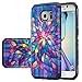 Galaxy Wireless Case Compatible for Samsung Galaxy S7 Edge Phone Case [Shock Absorption/Impact Resistant] Hybrid Dual Layer Armor Defender Protective Case Cover for Galaxy S7 Edge, Rainbow Flower