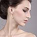 Gem Stone King 1.25 Inch Stunning Stainless Steel Yellow Gold Plated Hoop Earrings For Women (30MM Diameter)