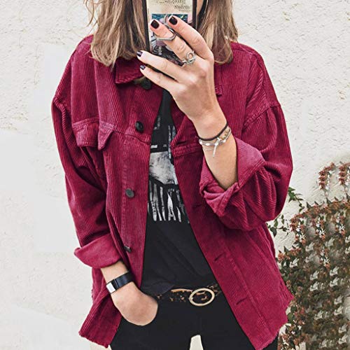 image for NANTE Top Loose Women's Coat Solid Button Coats Womens Tops Outwear La