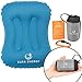 Zura Energy Ultralight Inflatable Travel Camping Pillow + Locking Carabiner + eBook, Comfortable, Compact, Ergonomic, Compressible, Beach, Hiking Gear, Neck Hammock Support While Camp Backpacking