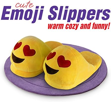Emoji Cute Cartoon Slippers - Warm Cozy Soft and Funny Comfort - Slip Grip Bottoms Slipper