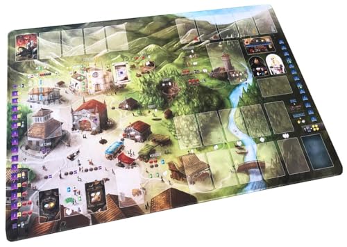 Renegade Games Architects of The West Kingdom Playmat – Premium Neoprene Mat with Stitched Edges, Compatible with Base Game & Expansions, Printing, Non-Slip Backing