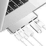 USB C Hub, Purgo Slim Aluminum USB C Digital AV Multiport Adapter for 2016/2017 MacBook Pro 13