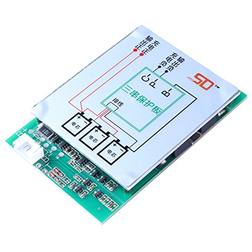 Icstation 12V 150A 3S Lithium Battery Protection PCB BMS Board with Balance for 18650 18550 Li-ion Lipo Battery Cell Pack Sqaure