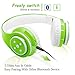 Wireless Bluetooth Headphones for Kids Boys Girls Over Ear,Built-in Mic,Stereo Sound ,3.5mm Audio Jack Cable for Pc Tablet Cellphone(Green)