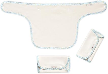 Amazon 抱っこ紐 よだれカバー ハンドメイド オーガニックコットン素材 抱っこ紐よだれカバー よだれパッドセット フラワーブルー 抱っこひも用よだれカバー ベビー マタニティ 通販