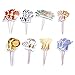 48Pcs Animal Cupcake Toppers Double Sided Kids Party Cake Snack Decorations, Food Picks Baby Shower Decorating Tools