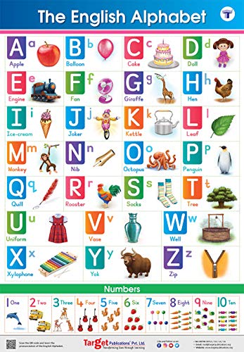 Jumbo English Alphabet And Numbers Chart For Kids Perfect For Homeschooling Kindergarten And Nursery Children 39 25 X 27 25 Inch Paperback 1 January 19 Buy Online In Ecuador At Desertcart
