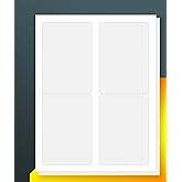 4UP 3.5" x 5" Shipping,Address,Mailing&Barcode Labels for Laser & Inkjet Printers[100 Sheets,400 Labels]