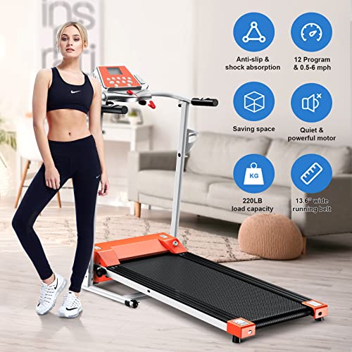 Foldable Treadmill Electric Running Machine Folding Walking Pad 12