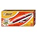 BIC Velocity Retractable Ball Pen, Refillable, Medium Point (1.0 mm), Red, 12 Pens