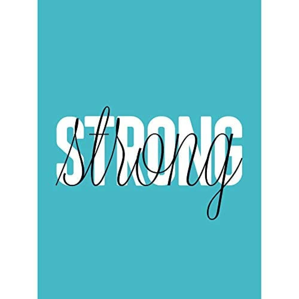 Wee Blue Coo Solid Simple Words Strong Art Print Canvas Premium Wall Decor Poster