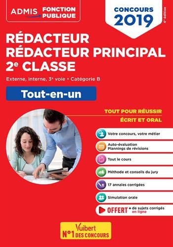 Concours Rédacteur et Rédacteur principal territorial : Externe, interne, 3e voie, catégorie B Concours Rédacteur et Rédacteur principal territorial : Externe, interne, 3e voie, catégorie B