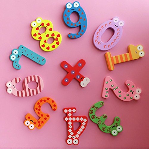 Lowprofile 15pcs Fridge Magnets Home Decor Early Learning Educational Toys Wooden Math