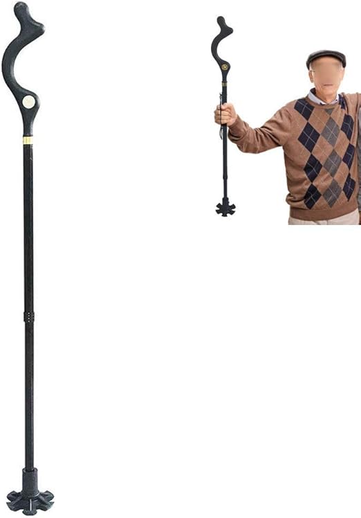 Folding Walking Stick Cane Women Men Adjustable Height