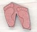 Stamps by Impression Feet, Footprints Rubber Stamp, Small (.75