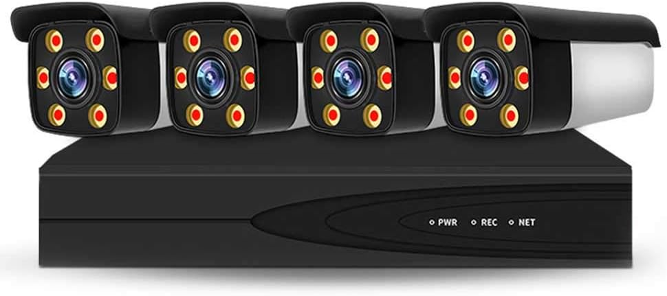 4CH 5MP Wireless Home Security Camera System with Sound, Surveillance Cameras Kit with Night Vision, Motion Monitor, Remote View, for 24/7 Recording, 1TB Hard Drive