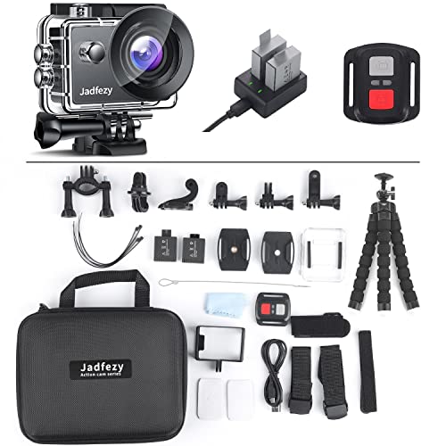 Jadfezy Action Camera 4K 60FPS with EIS AntiShake, WiFi and Remote