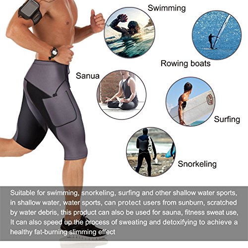 image for CtriLady 2mm Premium Neoprene Wetsuit Shorts Sweat Fitness Pants with 