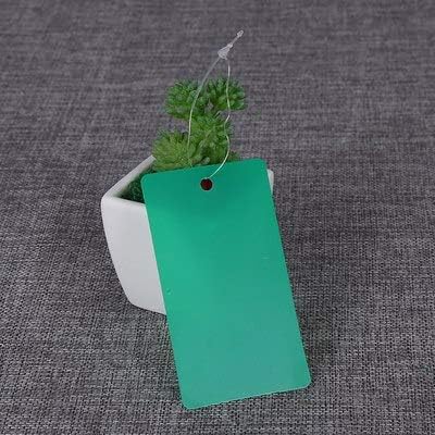 Amazon Water Hep 防水タグ 100個 カラープラスチックシートタグ 100プラスチックロープ Pvcプラスチックカード ブランク防水タグ ストック 衣類ラベル 衣類 Pvc ハングタグ グリーン 番号札 荷札 文房具 オフィス用品