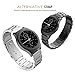 MoKo Band Compatible for Samsung Gear S2 Classic/Galaxy Watch 42mm, Universal Stainless Steel Strap for Samsung Gear S2 Classic SM-R732 & SM-R735 / Gear Sport/Motorola Moto 360 2nd, Black