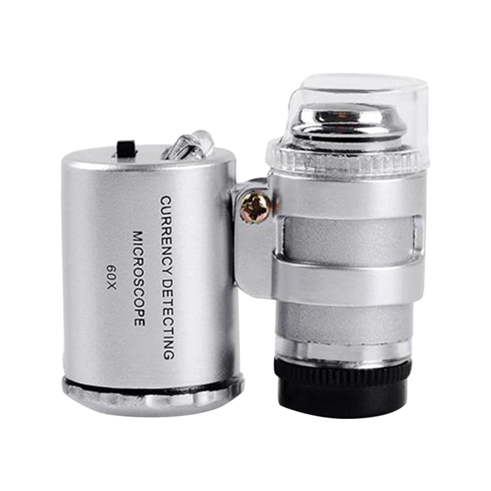 Photo 1 of SEWACC Pocket Microscope 60x LED Microscope 60x with LED Light Magnifier Currency