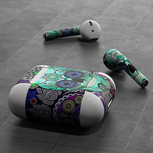 Skin Decals for Apple AirPods - Sugar Skull Sombrero - Sticker Wrap - Thumbnail 4