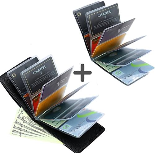 Napal Swiss Mens and Women Slim RFID Credit business Card Holder Wallet + Extra Inserts