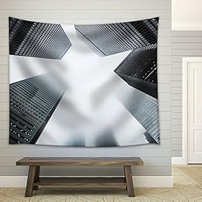 Highrise Buildings Modern Architecture - Fabric Wall Tapestry Home Decor - 51x60 inches