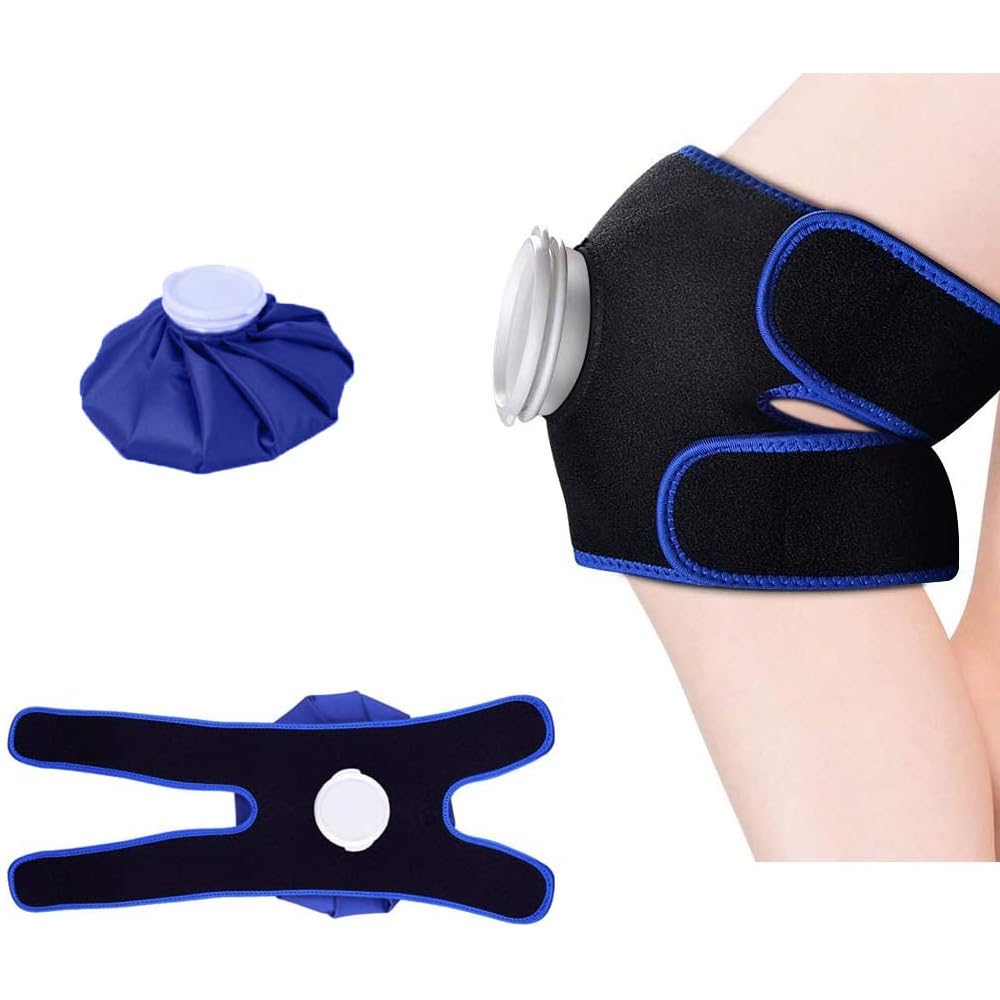 アイシングサポーター, スポーツ用 アイスバッグサポーター 膝用 足首 固定用サポーター アイシングセット 肘 固定サポーター アイシング用 氷のう アイスバッグ 結露なし 大口径 水漏れ防止 冷温両用 の商品画像