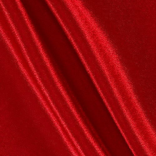 Richland Textiles Poly Crepeback Satin Red Fabric by The Yard, Red