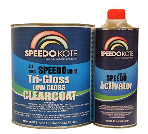 SpeedoKote SMR-115/170-K-S - Low Gloss 2.1 VOC urethane clear coat, gallon kit Clearcoat with slow speed activator