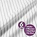King Size Bed Sheets - 6 Piece 1500 Supreme Collection Fine Brushed Microfiber Deep Pocket King Sheet Set Bedding - 2 Extra Pillow Cases, Great Value, King, Pinstripe White