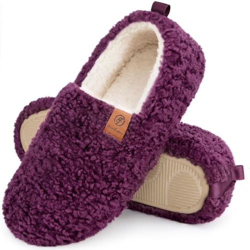 EverFoams Women's Curly Memory Foam Slippers