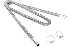ZYNCUE Stainless Steel Diesel Heater Exhaust Pipe with Clamps, 300cm Length and 25mm Inner Diameter, Compatible with Eberspac
