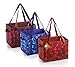 PreserveNext Premium Collapsible Box with Reinforced Bottom, Reusable Grocery Bag Set, Shopping Bags Storage Boxes Bins - Leaves (3 Pack)
