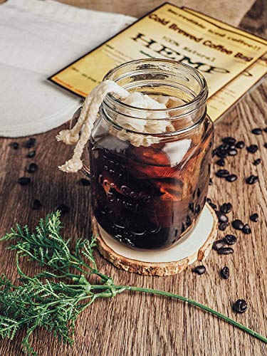 Reusable Cold Brew Coffee Filter bags by P&F(2 Pack) | FULL TASTE | NO HARMFUL CHEMICAL IN YOUR COFFEE ANYMORE | Strainer Socks for Cold Brewed Iced Coffee Maker | Fits 64oz Ball Mason Jar