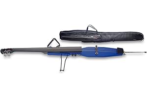 Stagg EDB-3/4 TB Electric 3/4 Size Double Bass with Gig Bag Included - Transparent Blue
