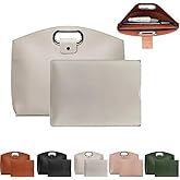 Waterproof Leather 14-16In 2PCS Laptop Bag for Women Handbag, Work Tote Bag, Briefcase Business for Laptops and Cases